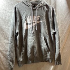 Nike grey unisex hooded sweatshirt